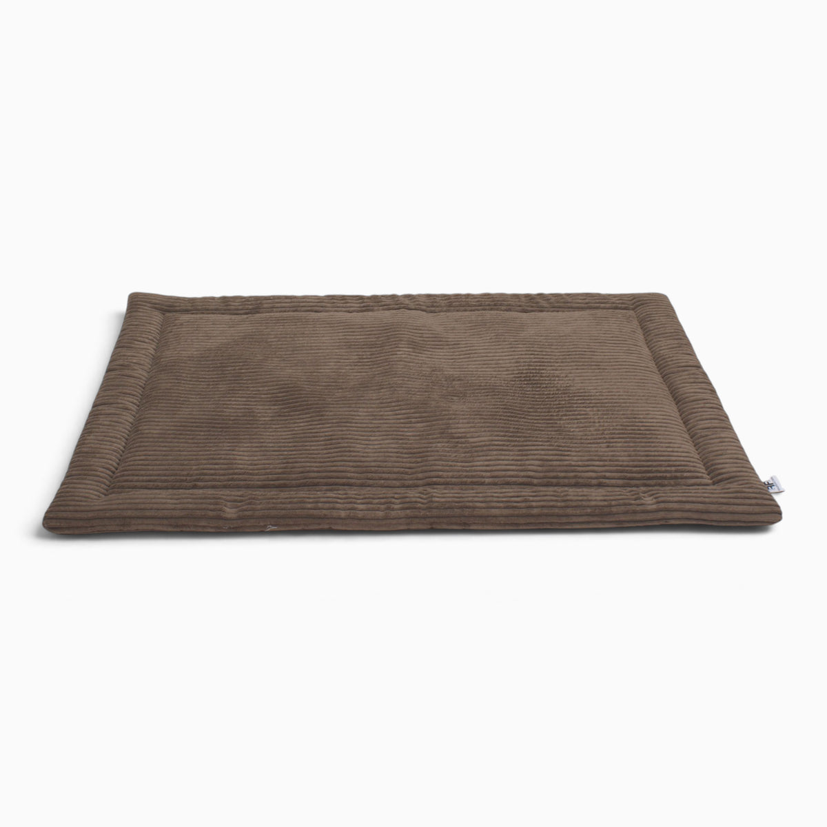 Wattierte Hundedecke Plaid Cord Chocolate