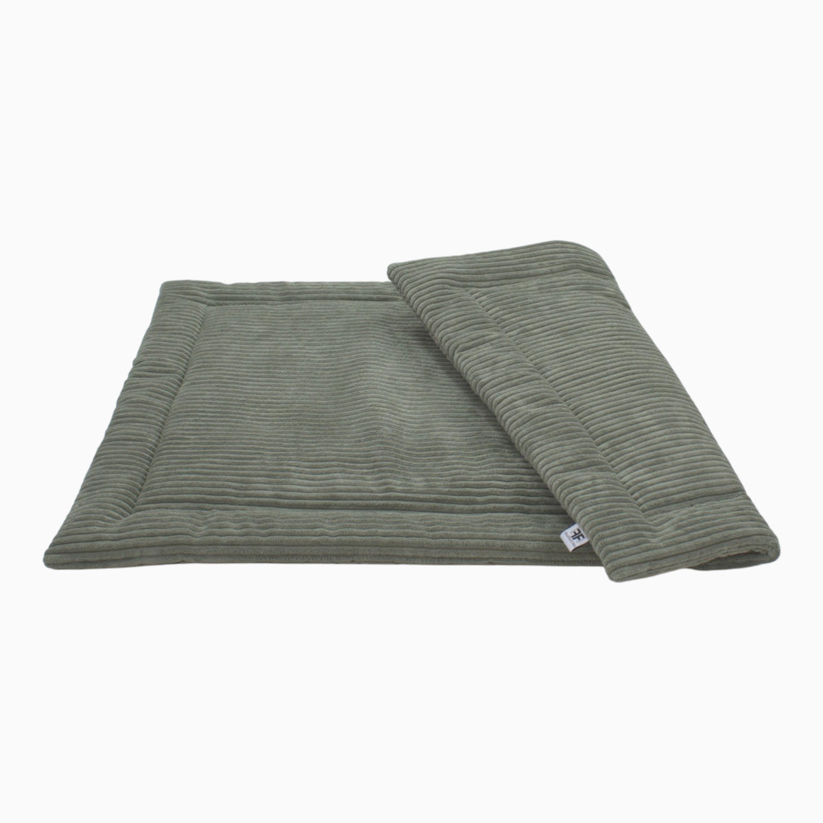 Wattierte Hundedecke Plaid Cord Pistacchio
