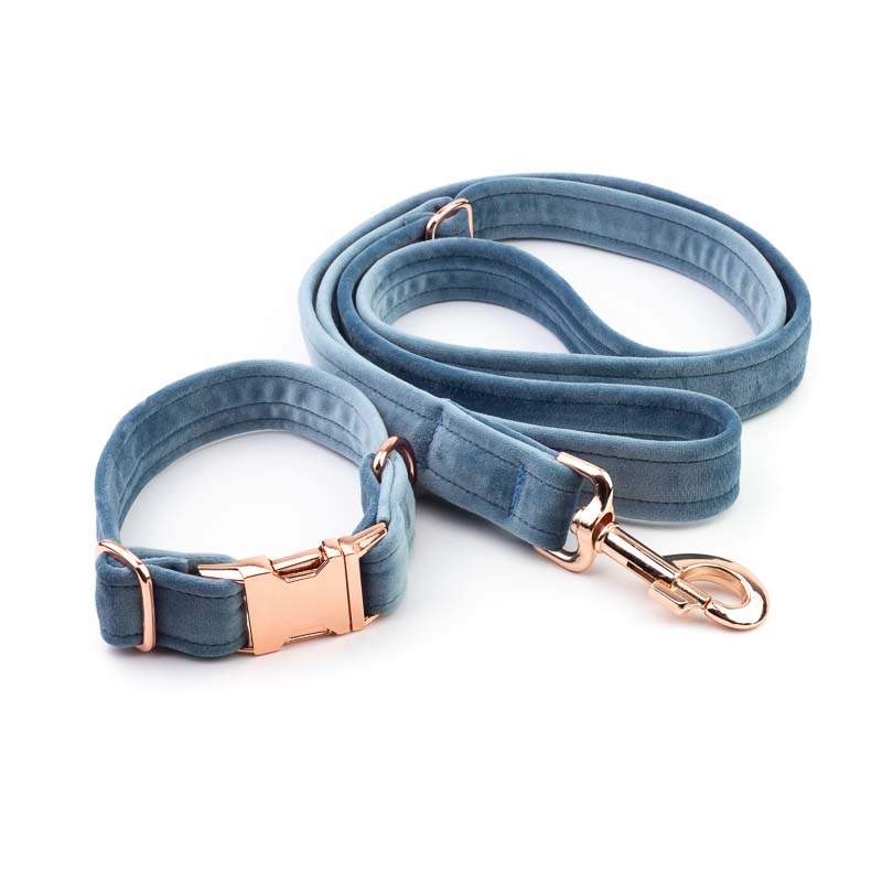 Frau Frauchen Leine Sametti Eisblau für Hunde und Haustiere