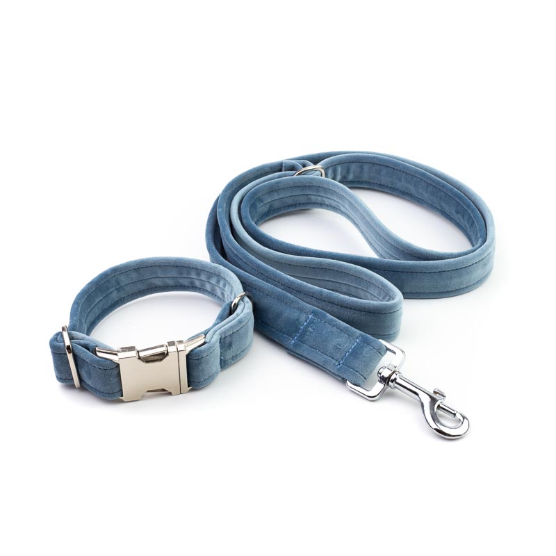 Frau Frauchen Leine Sametti Eisblau für Hunde und Haustiere