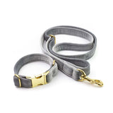 Frau Frauchen Leine Sametti Hellgrau für Hunde und Haustiere