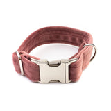 Frau Frauchen Halsband Sametti Altrosa für Hunde und Haustiere