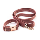 Frau Frauchen Leine Sametti Altrosa für Hunde und Haustiere