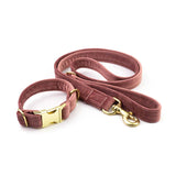 Frau Frauchen Leine Sametti Altrosa für Hunde und Haustiere