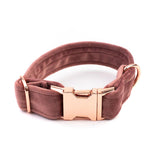 Frau Frauchen Halsband Sametti Altrosa für Hunde und Haustiere