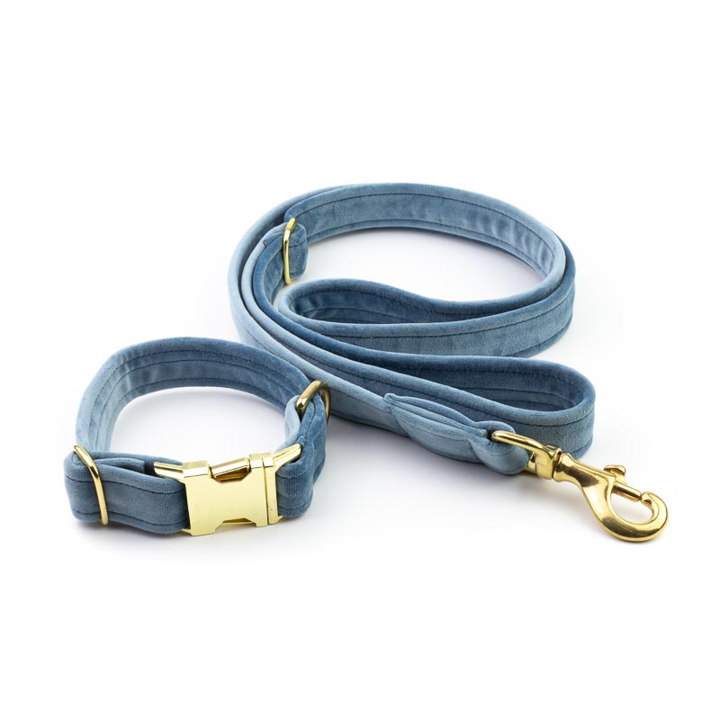 Frau Frauchen Leine Sametti Eisblau für Hunde und Haustiere