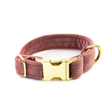 Frau Frauchen Halsband Sametti Altrosa für Hunde und Haustiere