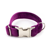 Frau Frauchen Halsband Sametti Lila für Hunde und Haustiere