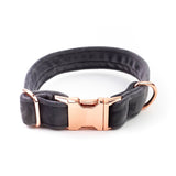 Frau Frauchen Halsband Sametti Dunkelgrau für Hunde und Haustiere