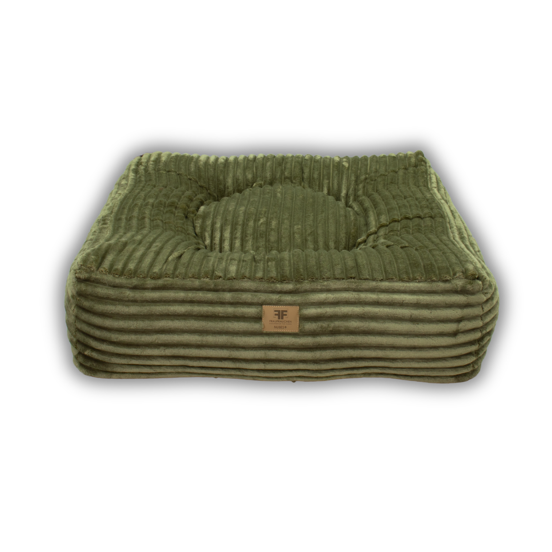 Hundebett Nubes® Stripes Olive