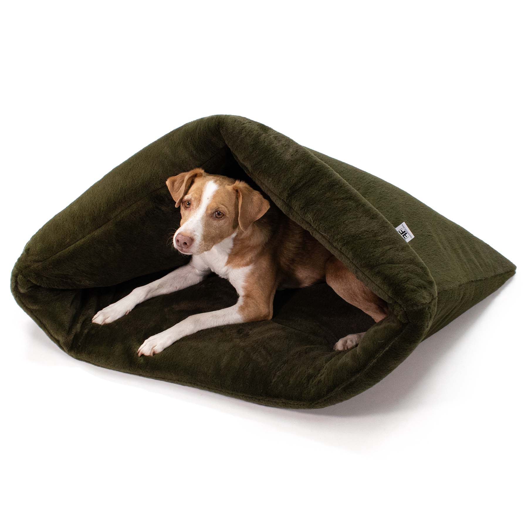 Frau Frauchen Hundeschlafsack Snorebag Premium Moos für Hunde und Haustiere