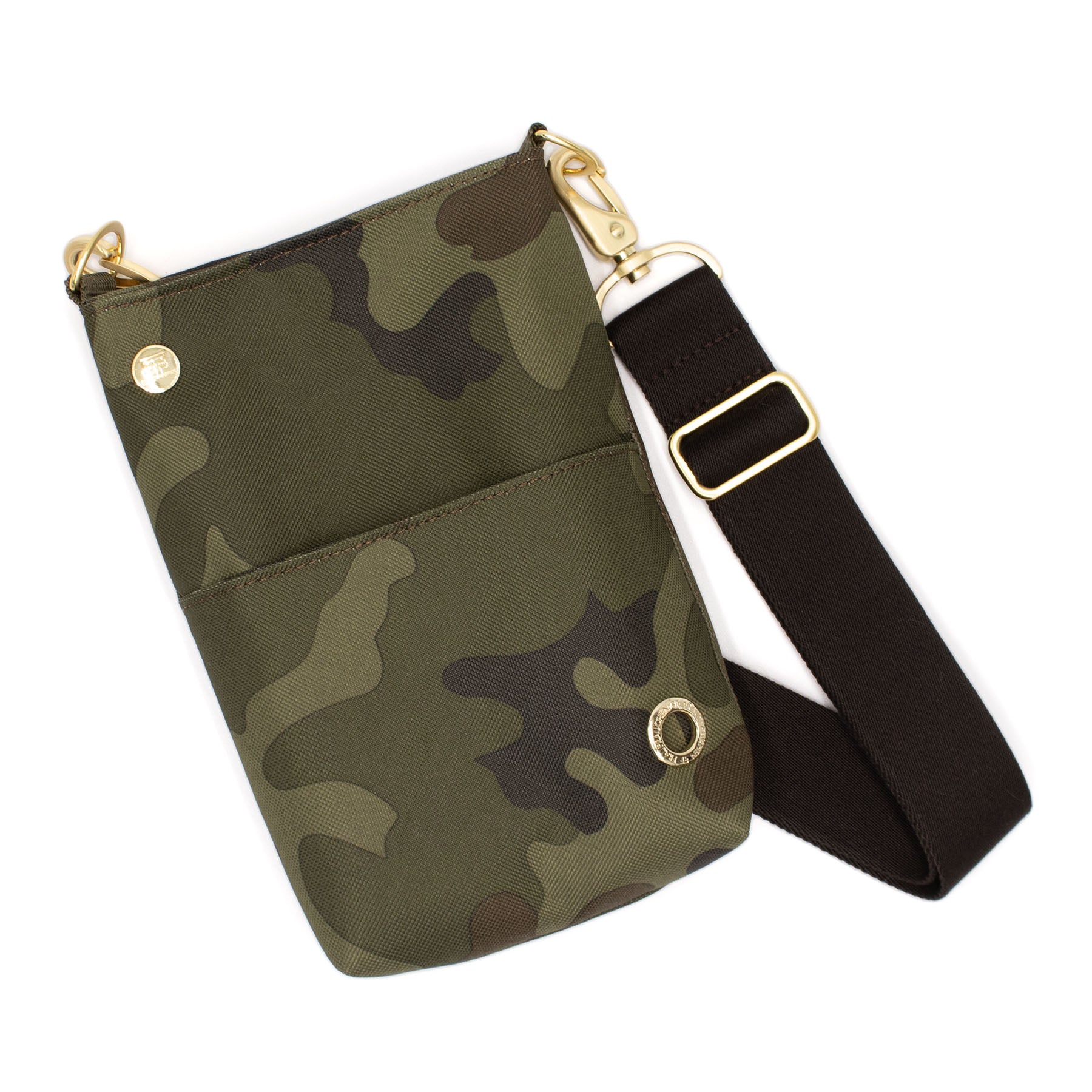 Frau Frauchen Gassitasche Camo mit Gold für Hunde und Haustiere