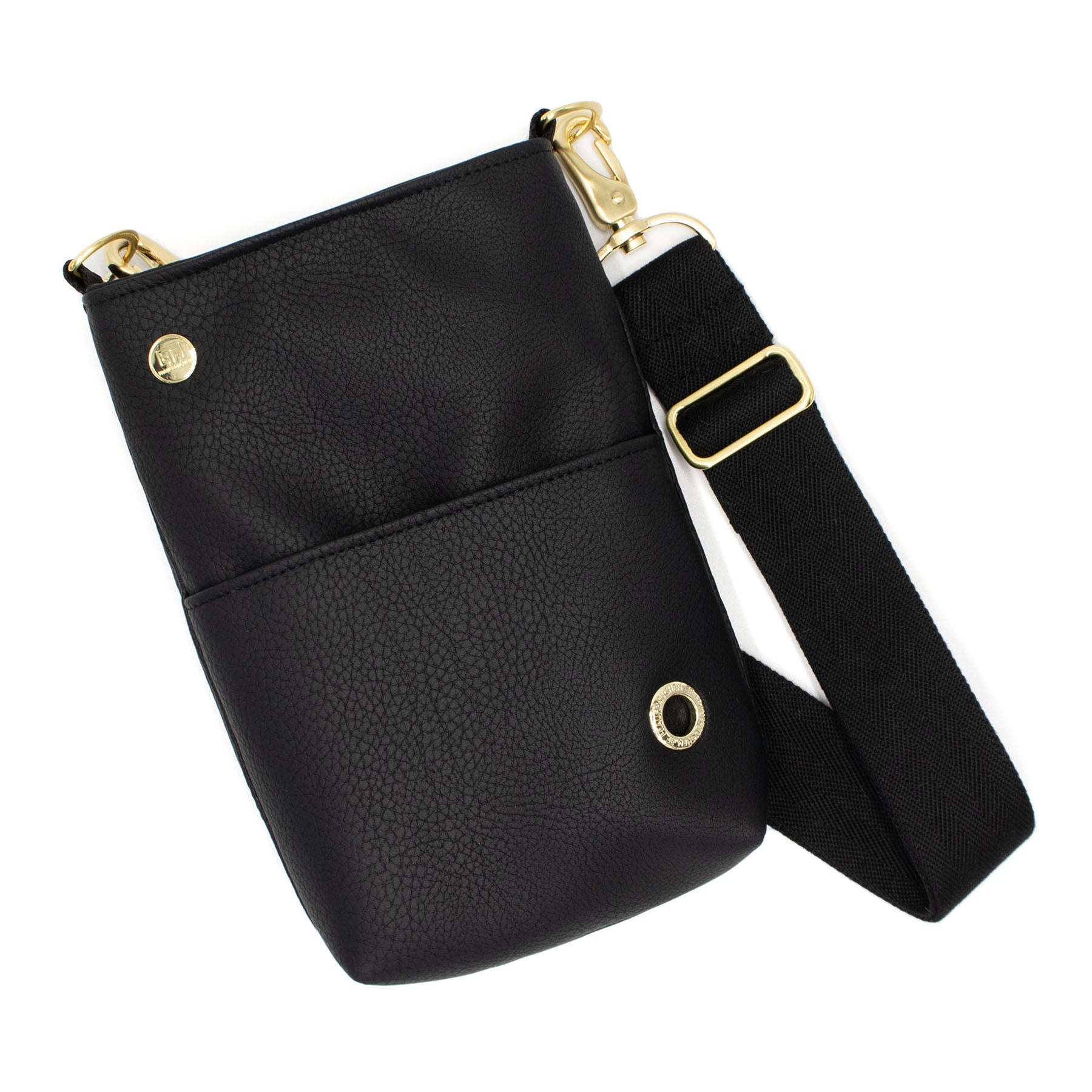 Frau Frauchen Gassitasche Onyx mit Gold für Hunde und Haustiere