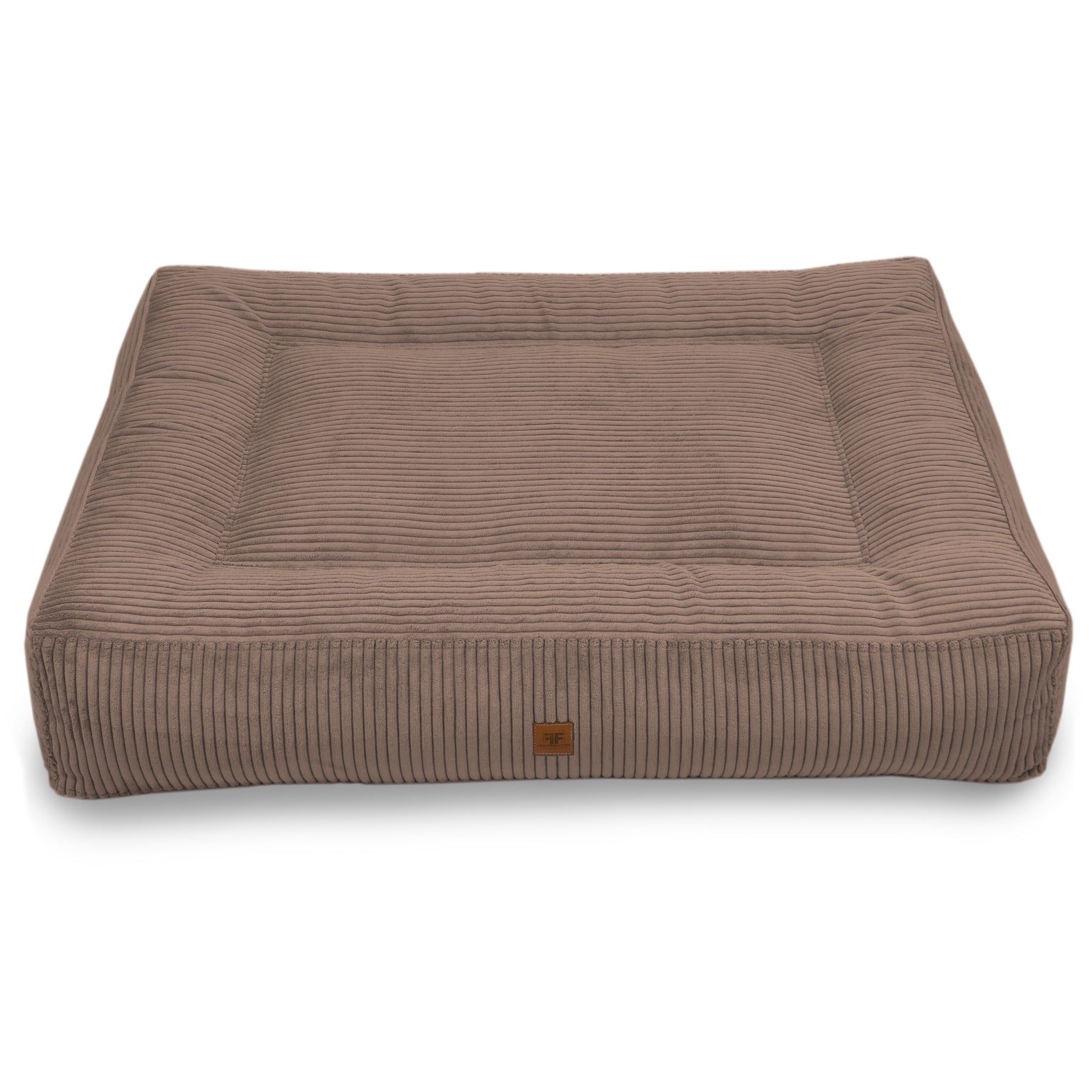 Frau Frauchen orthopädisches Hundebett Cord Cappucchino für Hunde und Haustiere
