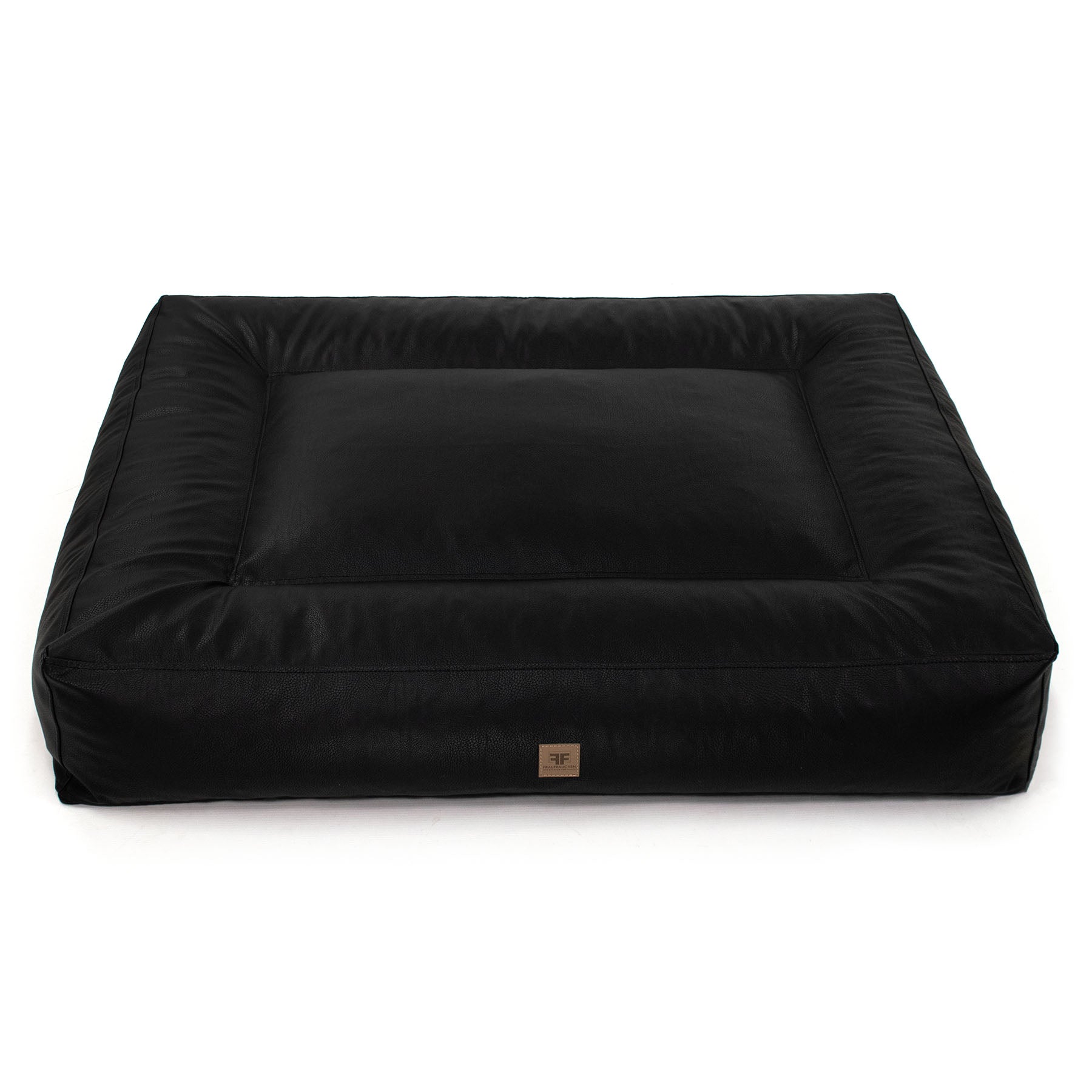 Frau Frauchen orthopädisches Hundebett Letto Kunstleder Onyx für Hunde und Haustiere