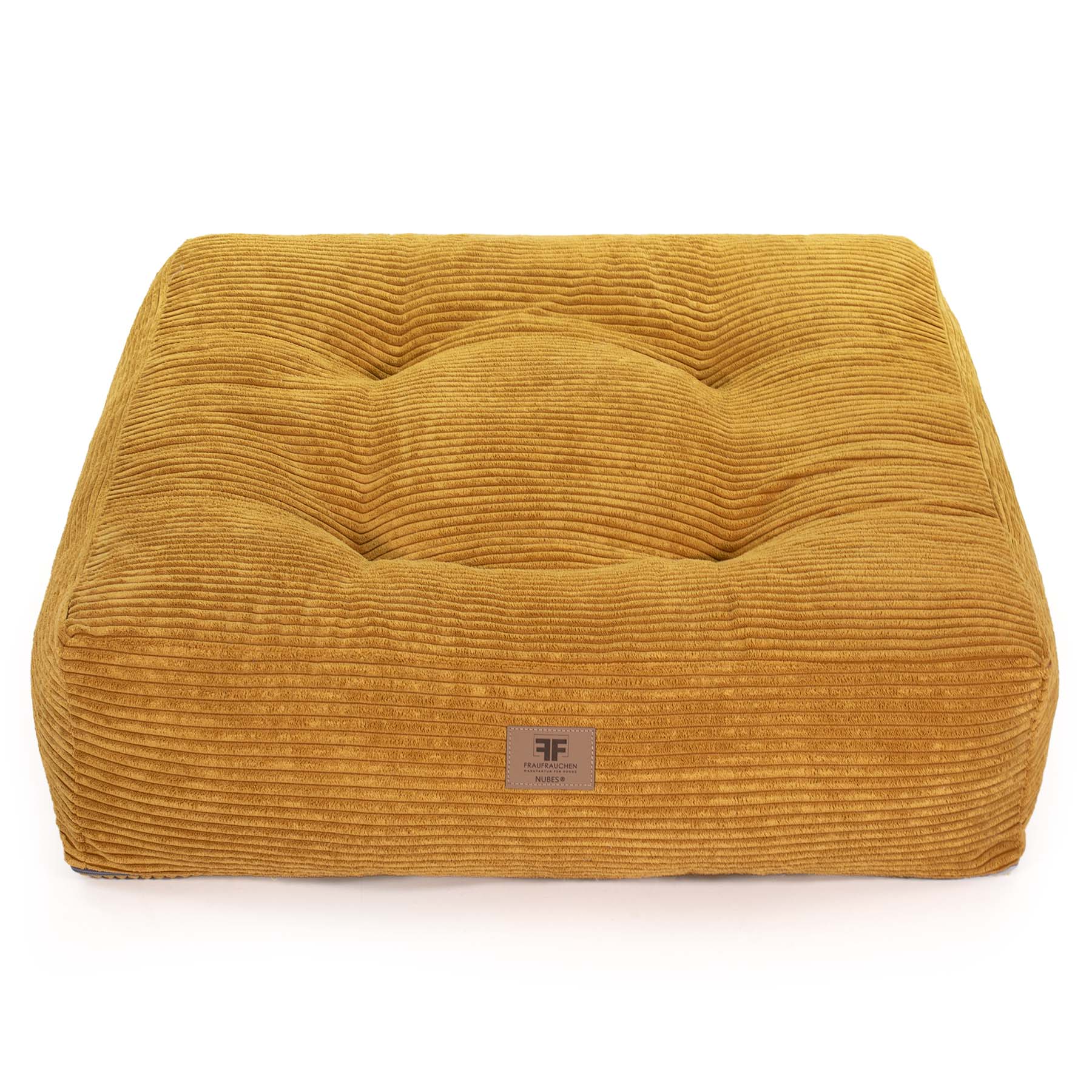 Frau Frauchen orthopädisches Hundebett Nubes® Cord Sahara für Hunde und Haustiere