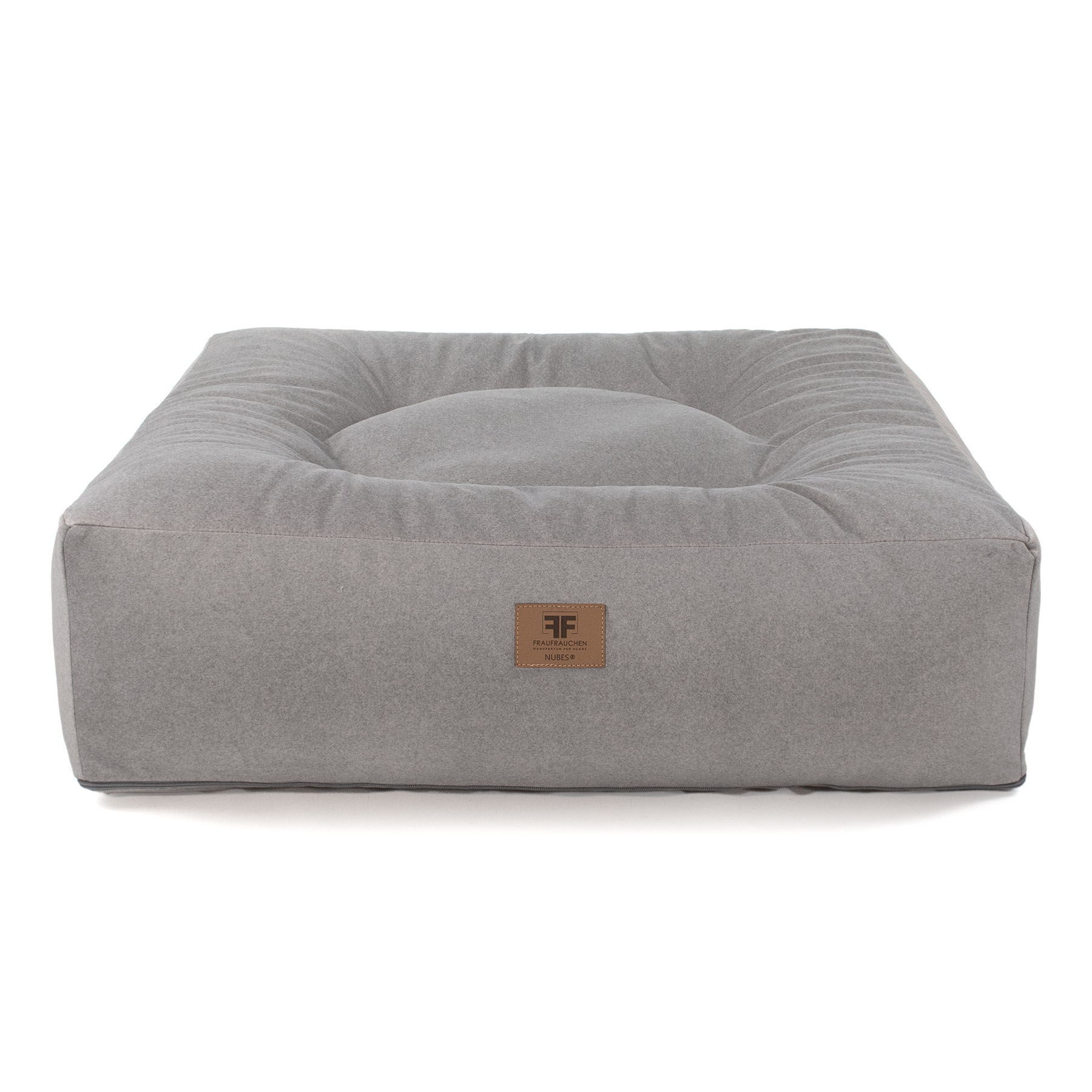 Frau Frauchen Wechselbezug für orthopädisches Hundebett Nubes® Flanell Stone für Hunde und Haustiere