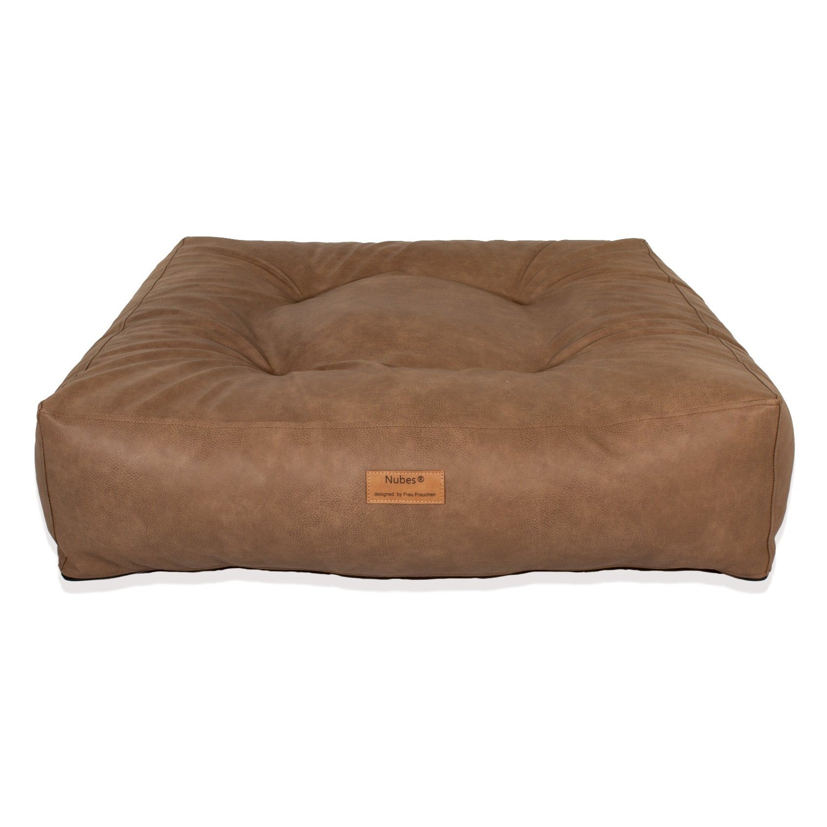 Frau Frauchen Wechselbezug für othopädisches Hundebett Nubes Kunstleder Savannah für Hunde und Haustiere