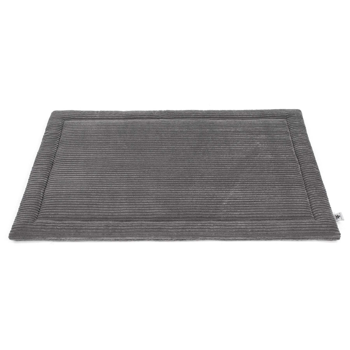 Wattierte Hundedecke Plaid Cord Grigio