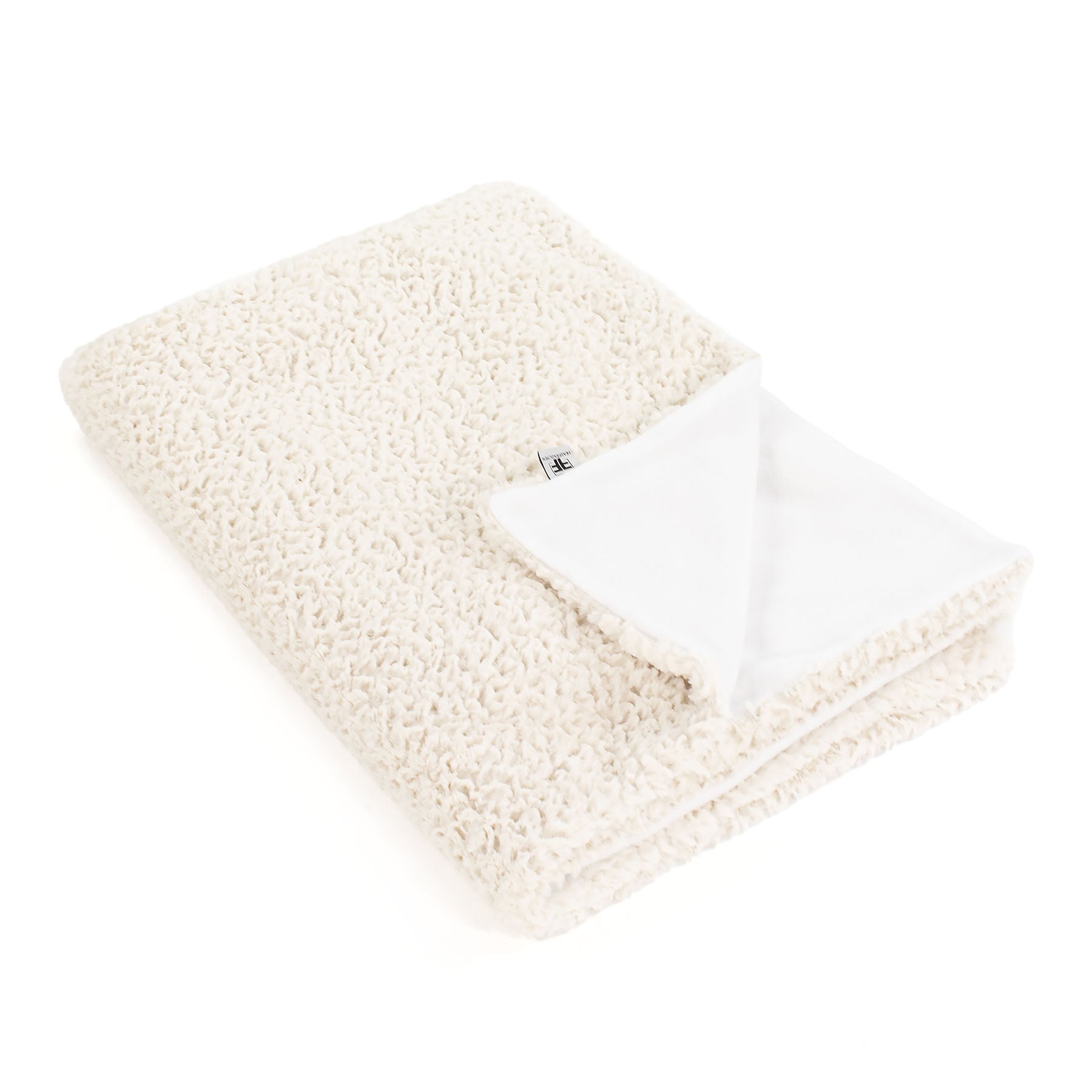 Frau Frauchen Kuscheldecke Curly White für Hunde und Haustiere