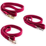 Frau Frauchen Leine Sametti Fuchsia für Hunde und Haustiere