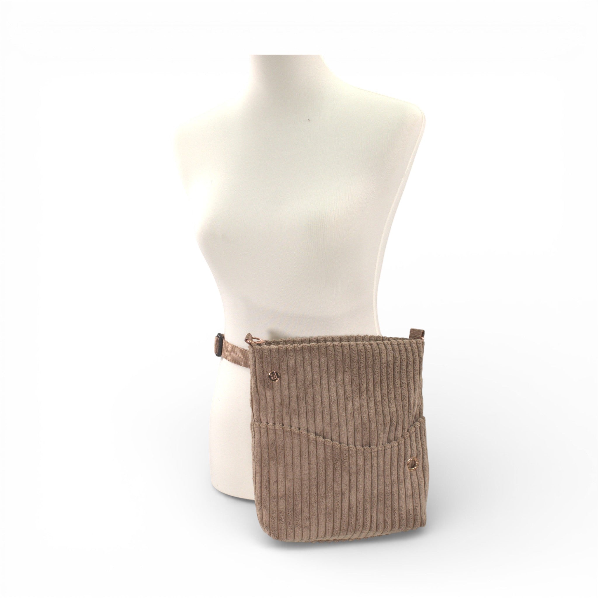 Gassitasche BIG Cord Cappuccino