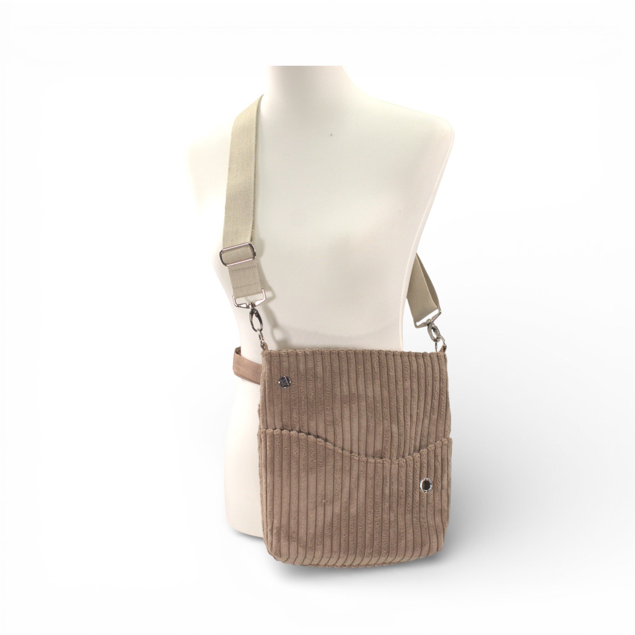 Gassitasche BIG Cord Cappuccino