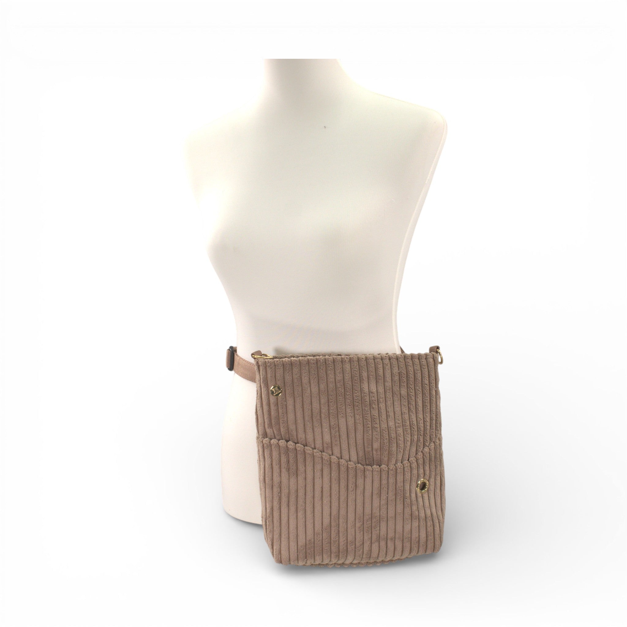 Gassitasche BIG Cord Cappuccino