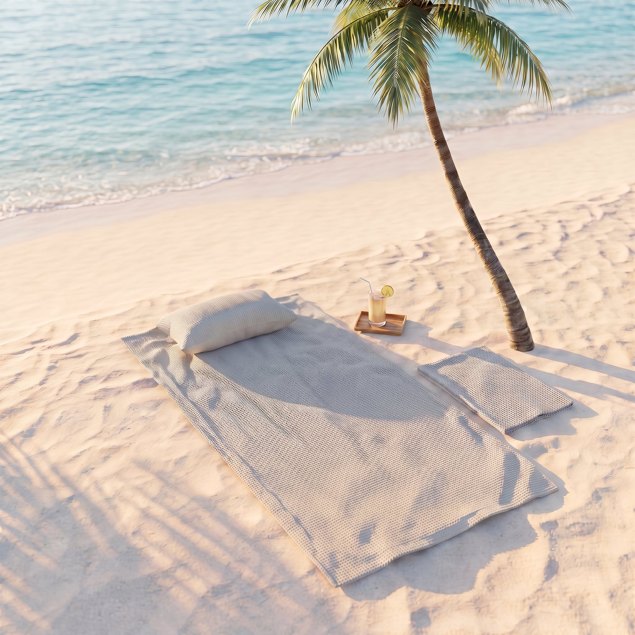 Premium Strandtuch mit Kopfkissen
