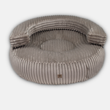 Hundebett CaLo Streifenplüsch Taupe