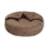 Hundebett CaLo Streifenplüsch Nougat