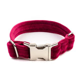 Frau Frauchen Halsband Sametti Fuchsia für Hunde und Haustiere