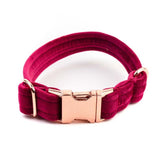 Frau Frauchen Halsband Sametti Fuchsia für Hunde und Haustiere