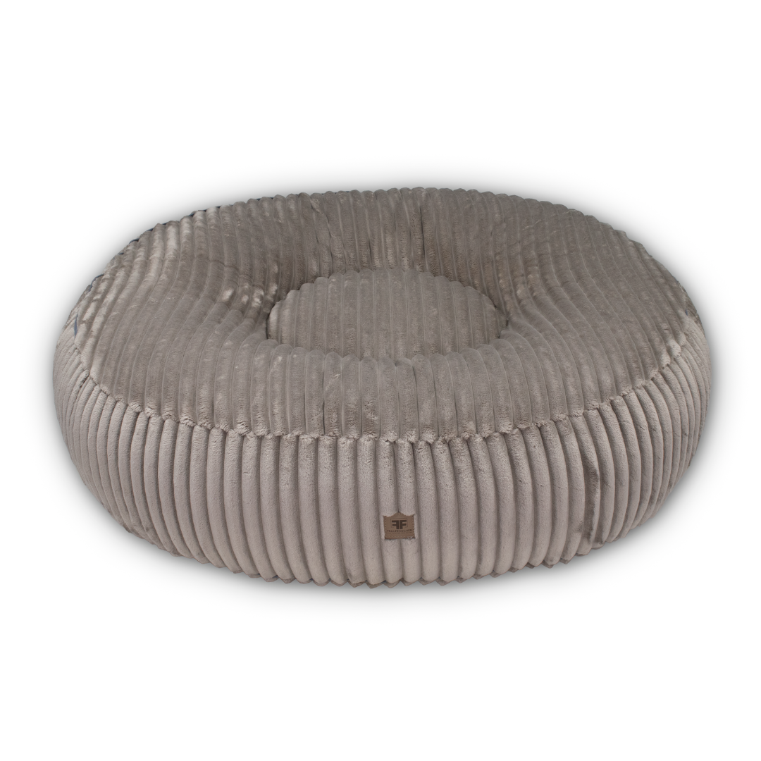 Hundebett CaLo Streifenplüsch Taupe