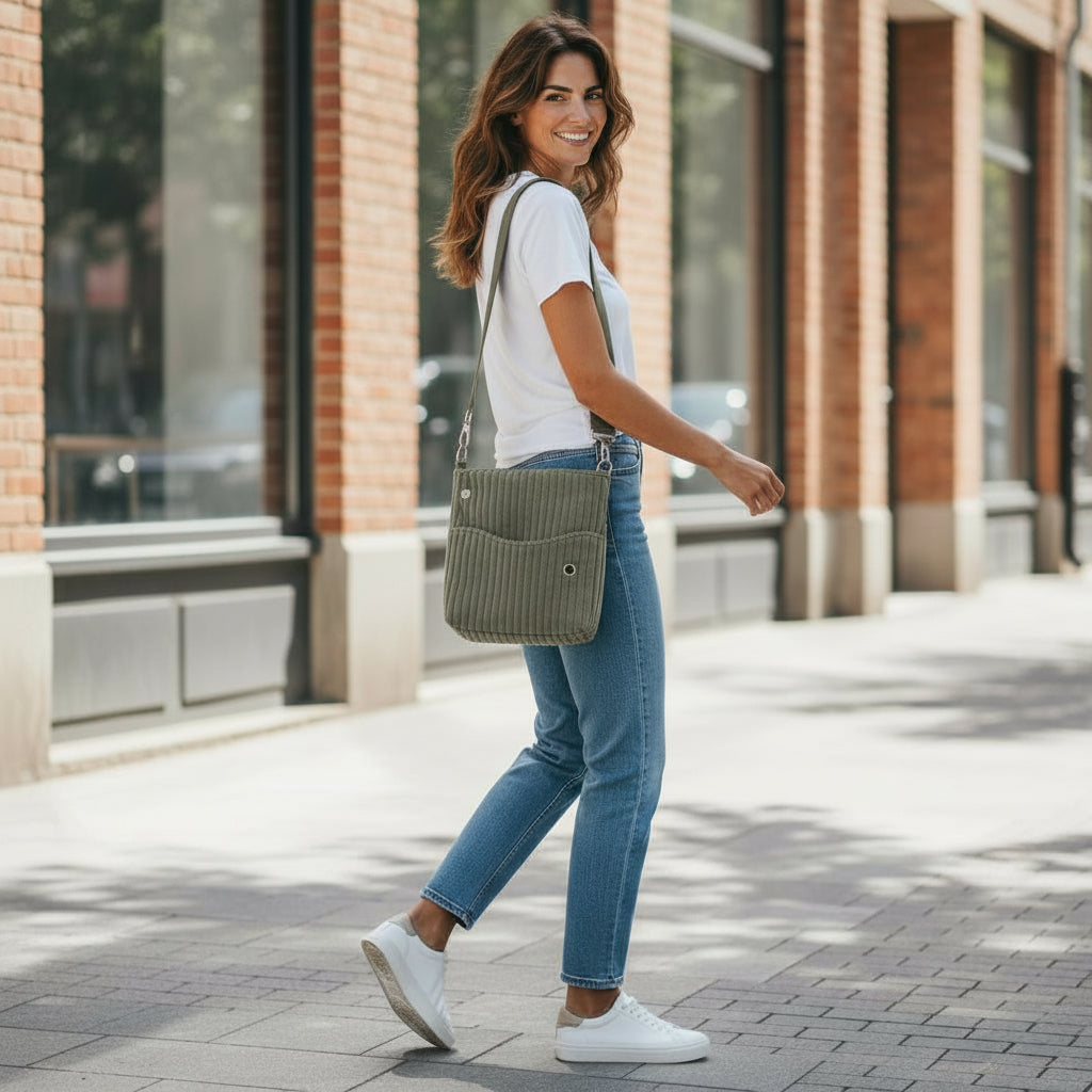 Gassitasche BIG Cord Pistacchio