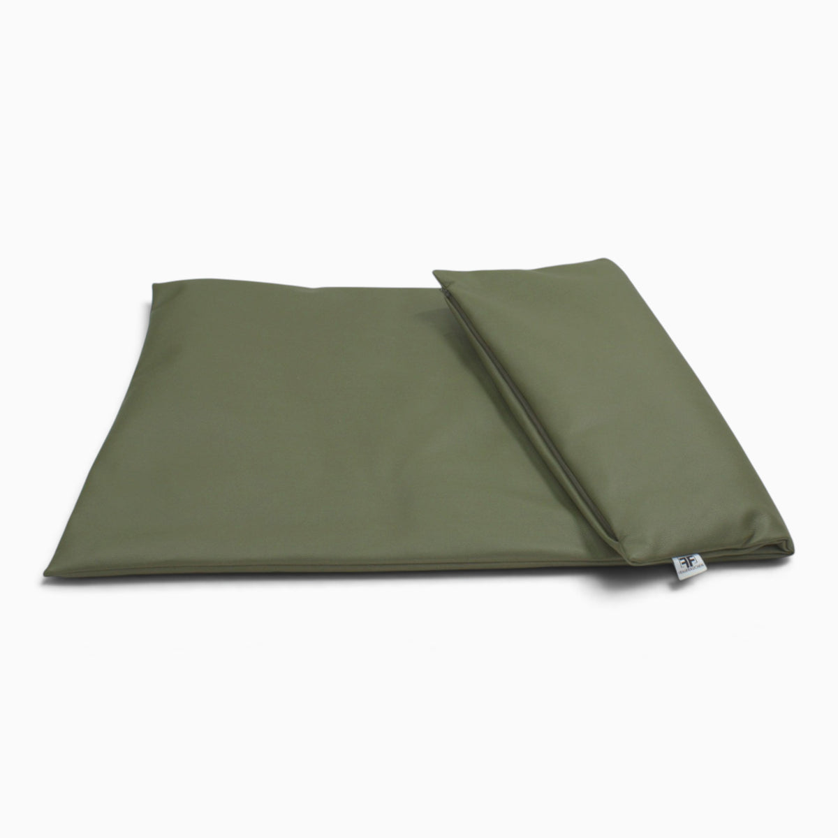 Wattierte Hundedecke Plaid Olive abziehbar
