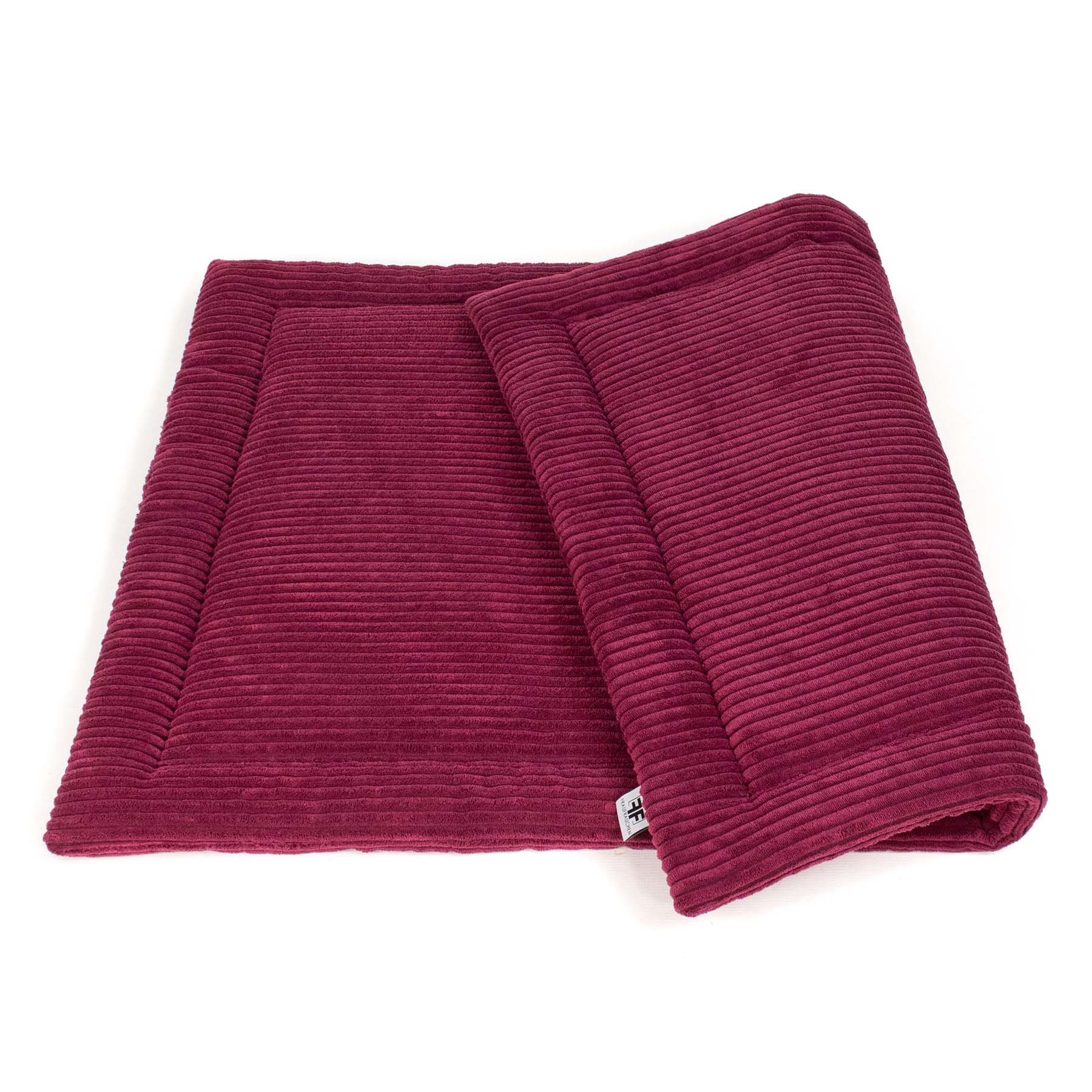 Frau Frauchen wattierte Hundedecke Plaid Cord Merlot für Hunde und Haustiere