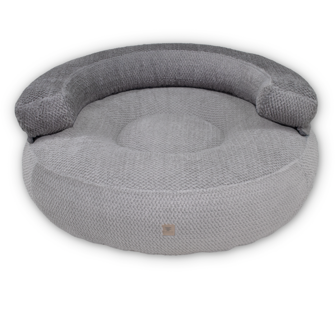 Hundebett CaLo Rückenlehne Dots Grey