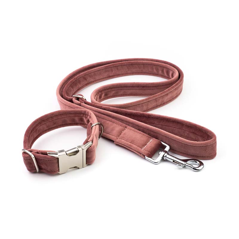 Frau Frauchen Leine Sametti Altrosa für Hunde und Haustiere