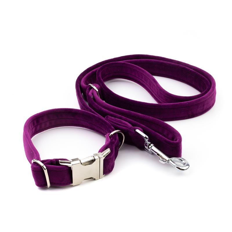 Frau Frauchen Leine Sametti Lila für Hunde und Haustiere