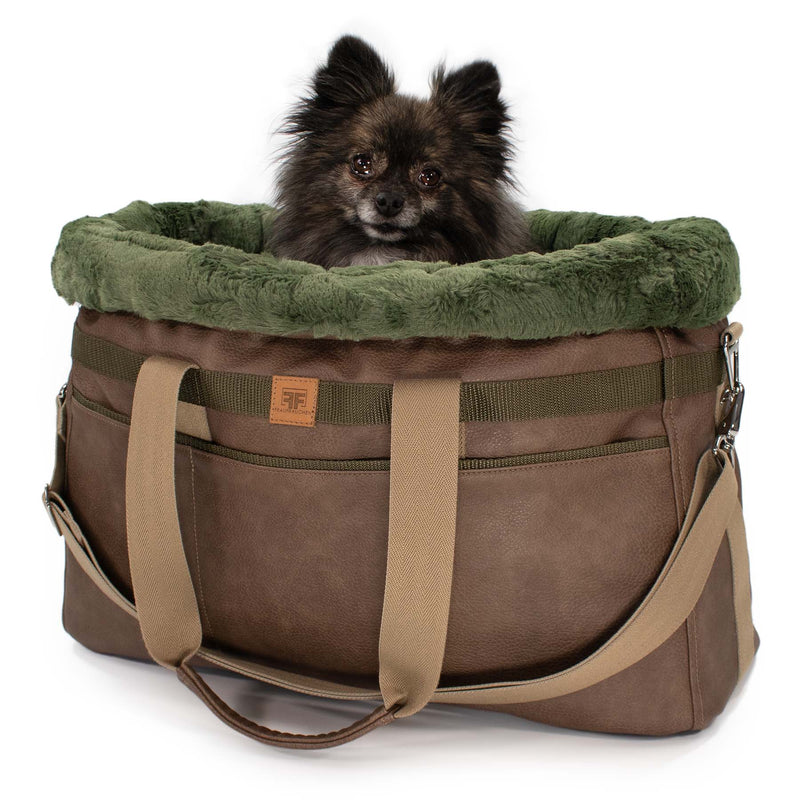 Frau Frauchen Hundetasche Travel Bag Kunstleder Savannah für Hunde und Haustiere