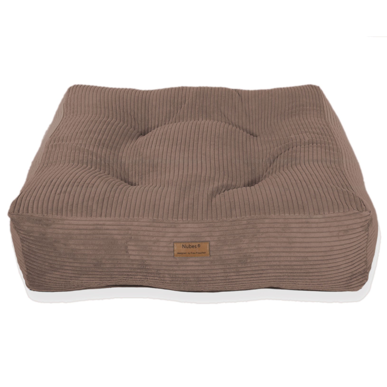 Frau Frauchen orthopädisches Hundebett Nubes® Cord Cappucchino für Hunde und Haustiere