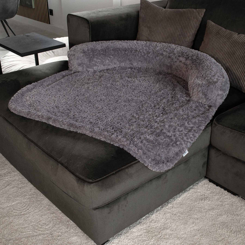 Frau Frauchen Sofaschutz Lounge Liner Curly Grey für Hunde und Haustiere