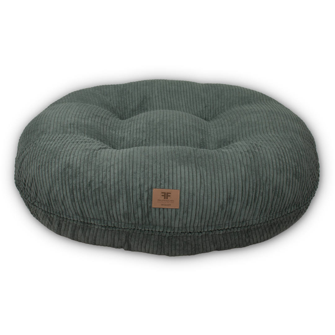 Hundebett Wolke® Cord Emerald
