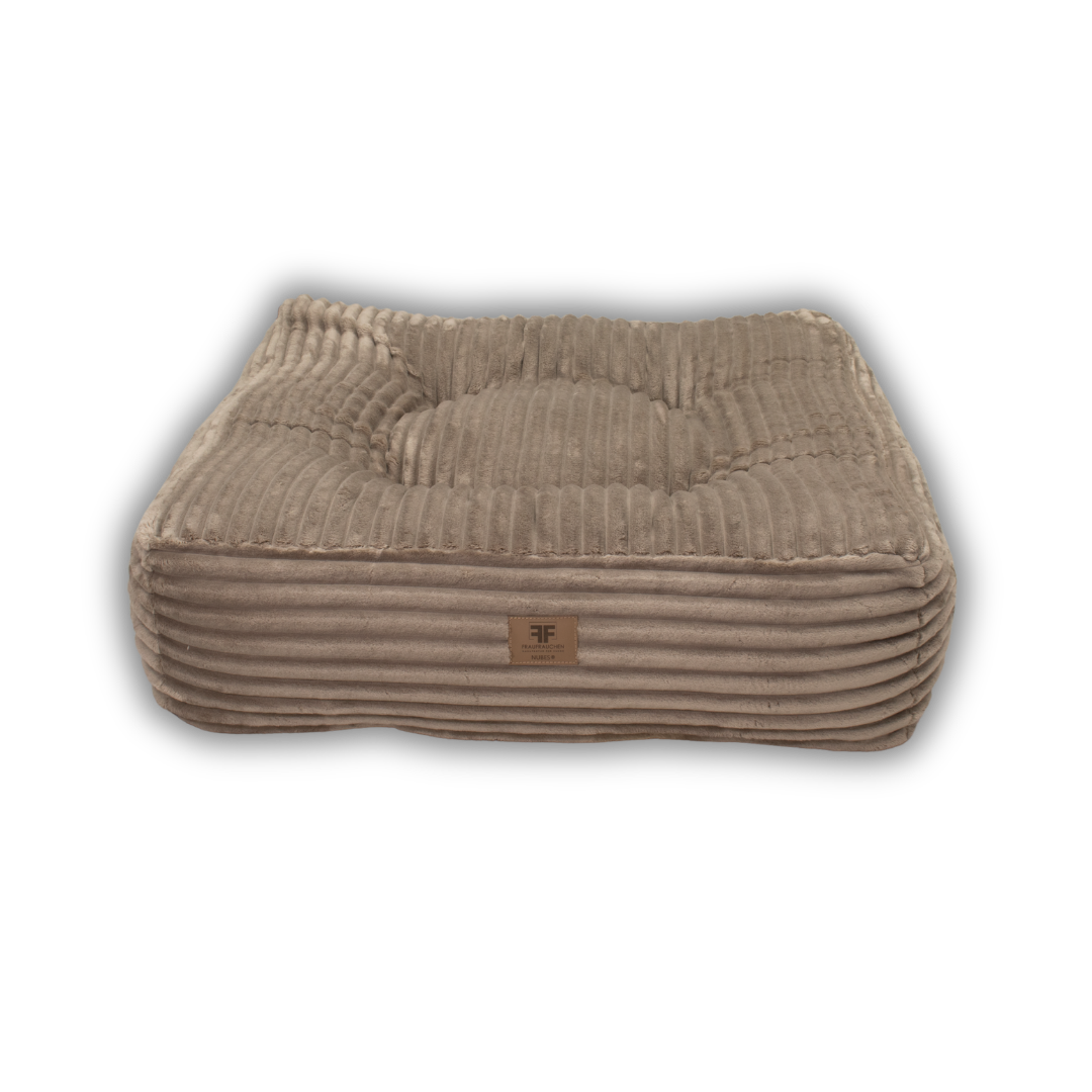 Hundebett Nubes® Stripes Taupe