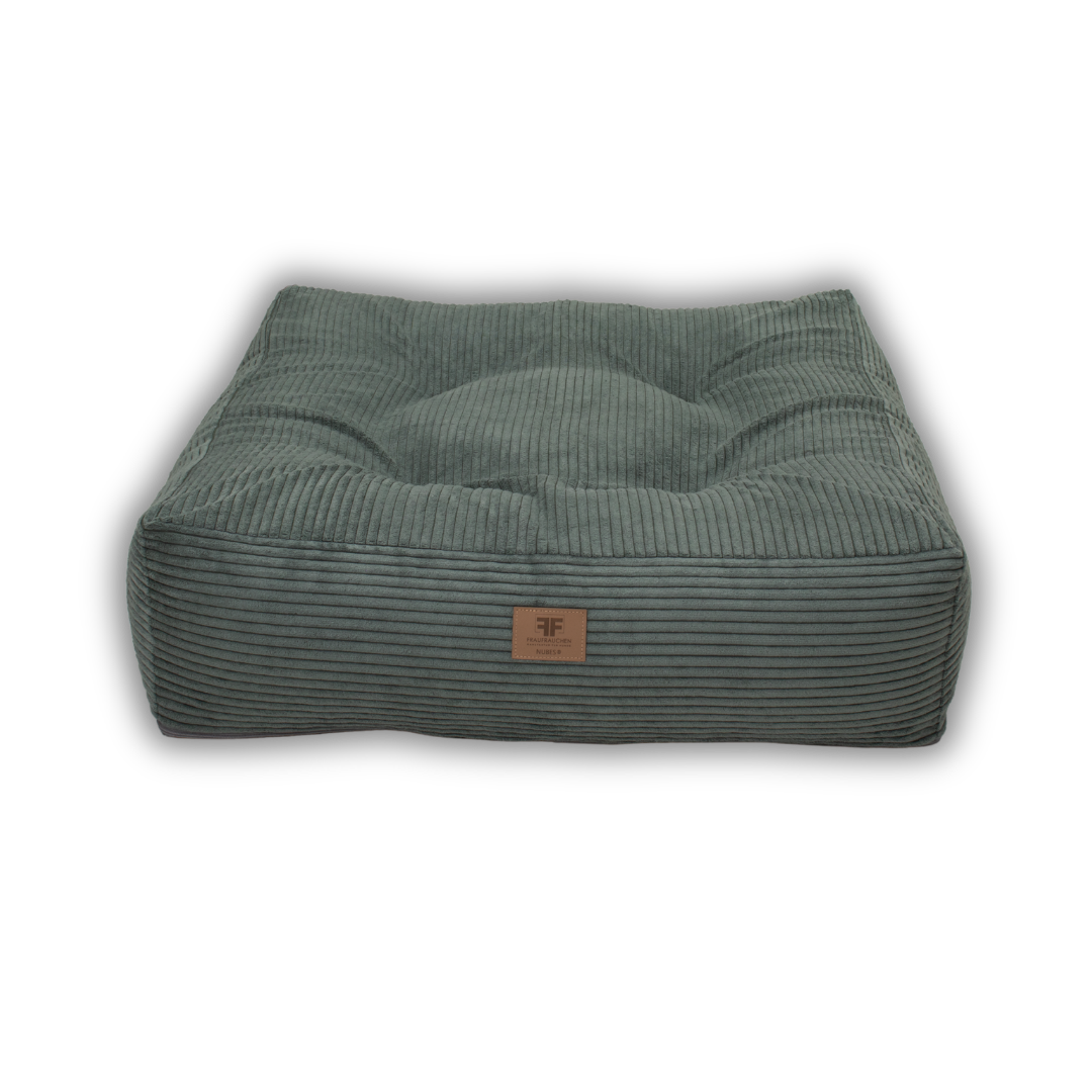 Hundebett Nubes® Cord Emerald