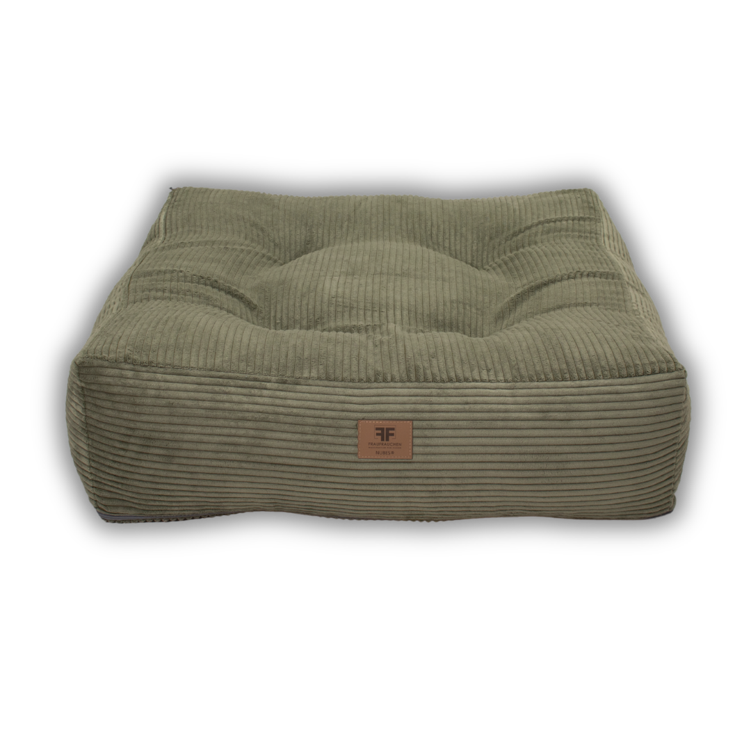 Hundebett Nubes® Cord Pistacchio