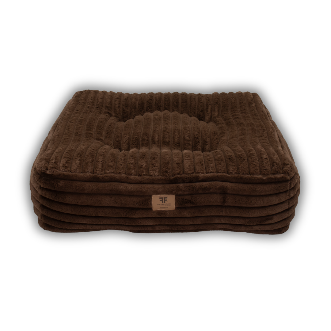 Hundebett Nubes® Stripes Big Chocolate