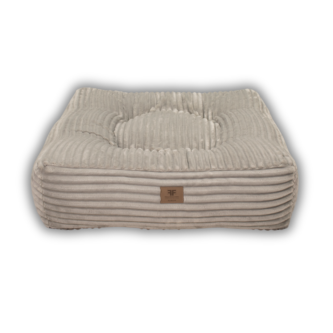 Hundebett Nubes® Stripes Light Grey