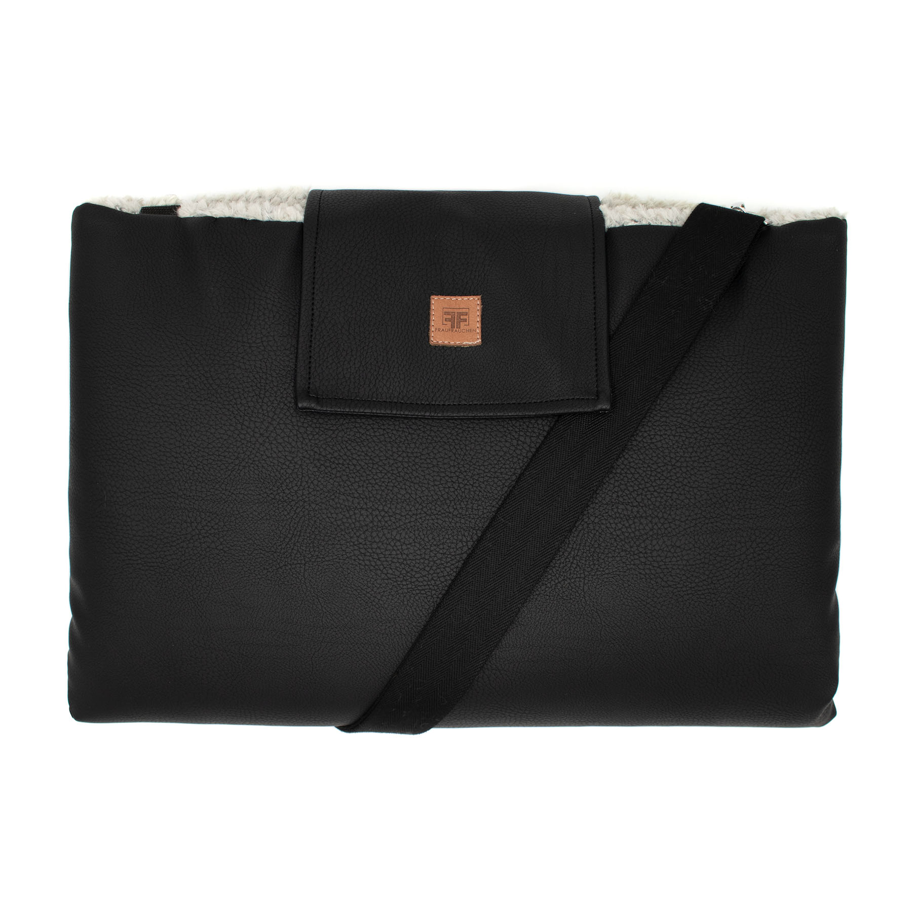 Frau Frauchen Deckentasche Kunstleder Onyx für Hunde und Haustiere